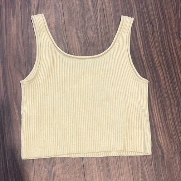 3.1 Philip Lim Yellow "Ribbed Stretch Wool Tank" Size Small - Picture 2 of 7